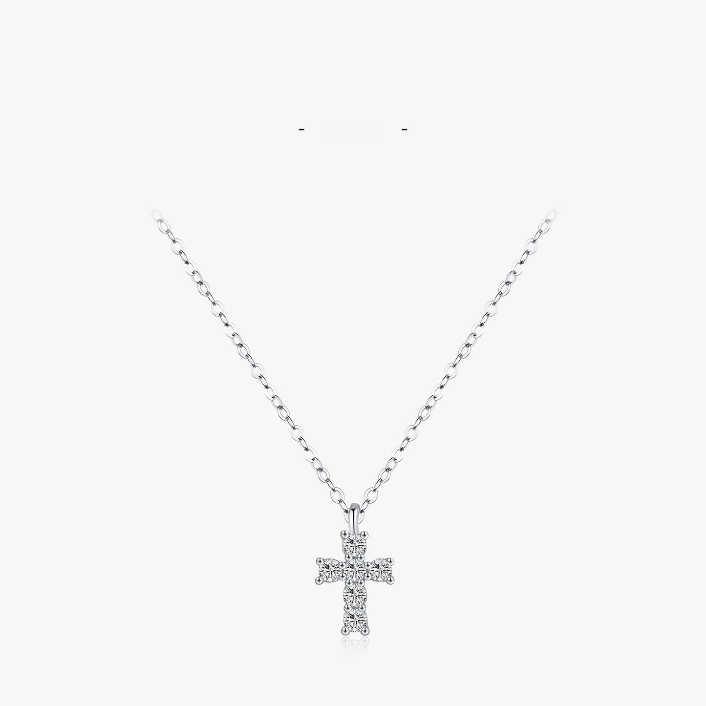 Shofia Silver Cross Pendant Necklace