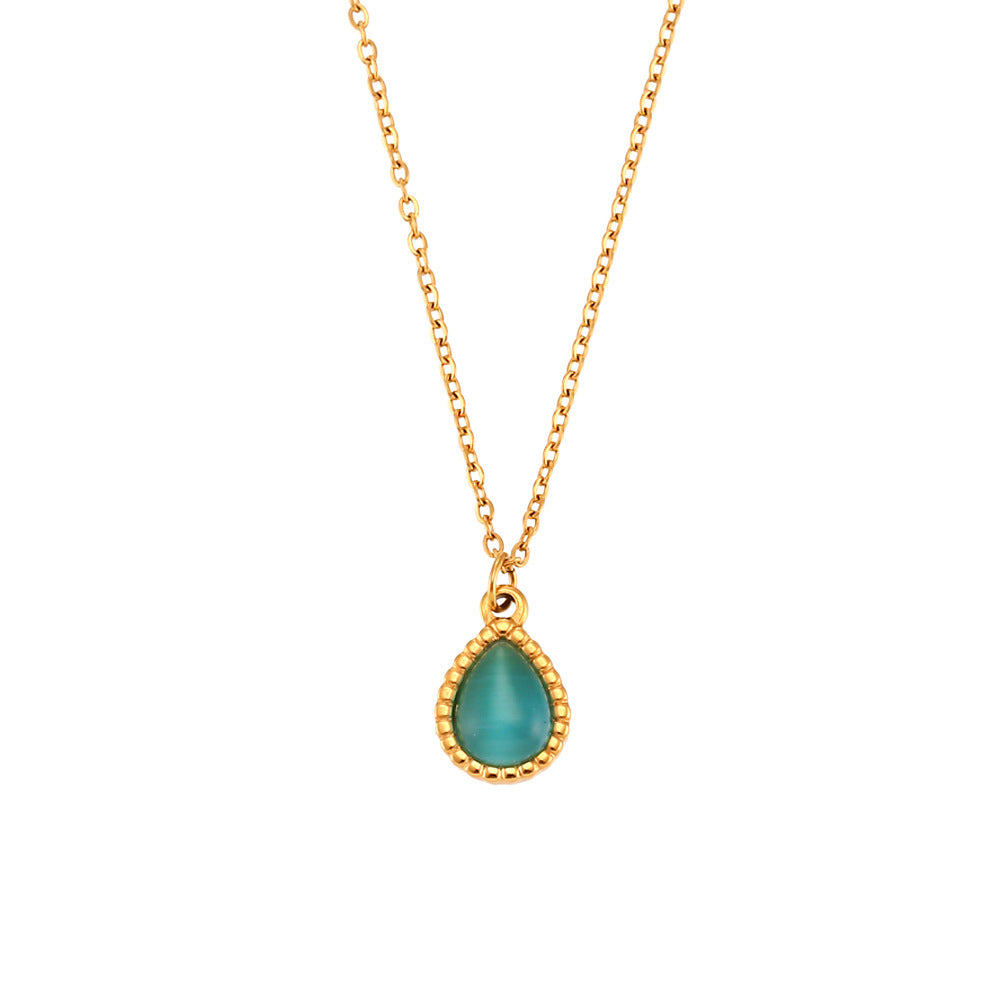 Lunara Opal Drop Earrings & Necklace Set