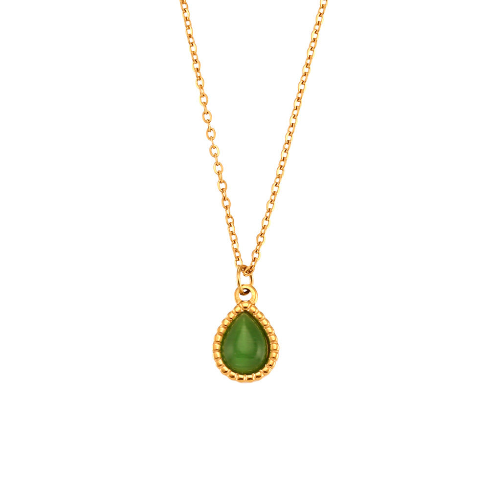 Lunara Opal Drop Earrings & Necklace Set