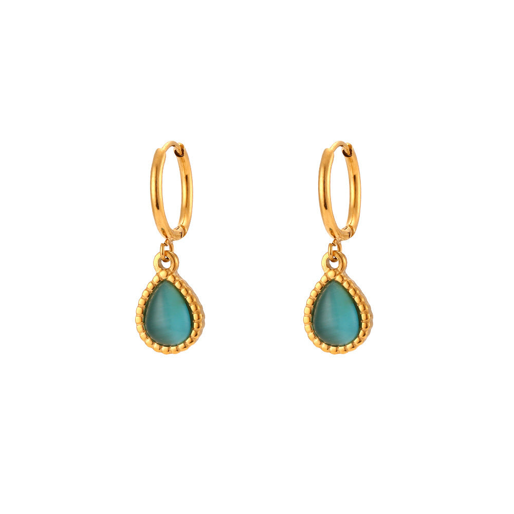 Lunara Opal Drop Earrings & Necklace Set