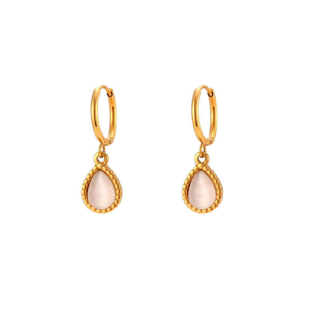 Lunara Opal Drop Earrings & Necklace Set